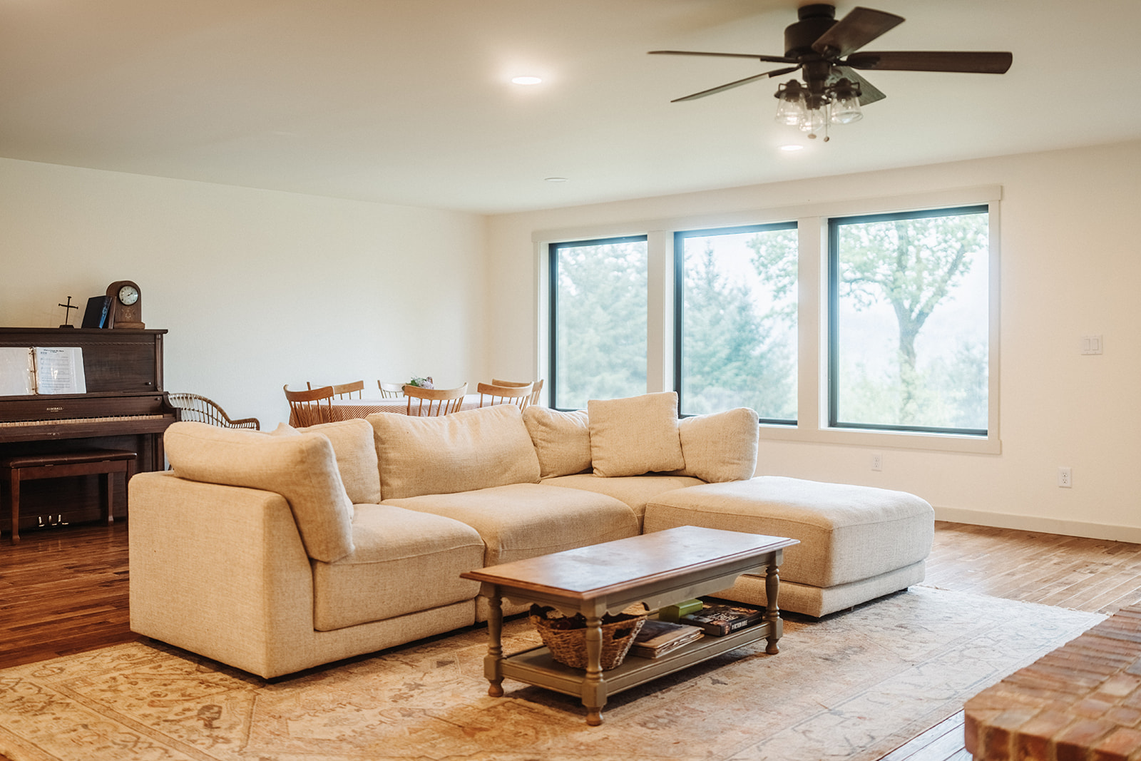 Residential room photographed to show layout and features